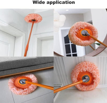 360° Spin Mop with Extendable Handle & Washable Microfiber Head