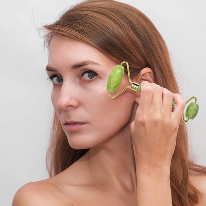 Jade Roller Facial Massager |  Gua Sha Tool