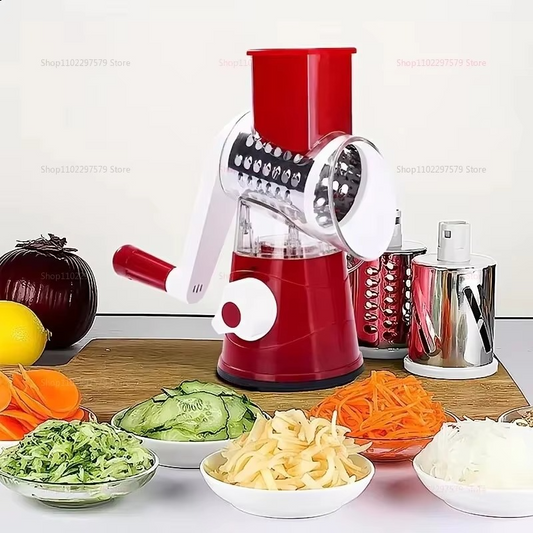 3-in-1 Manual Rotary Vegetable Cutter