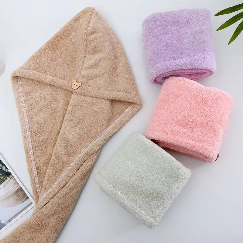 Quick Dry Microfiber Hair Towel Wrap | Soft, Absorbent & Comfortable Towel Cap