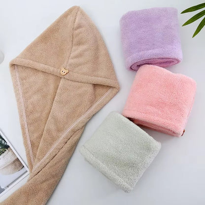 Quick Dry Microfiber Hair Towel Wrap | Soft, Absorbent & Comfortable Towel Cap