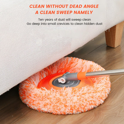 360° Spin Mop with Extendable Handle & Washable Microfiber Head