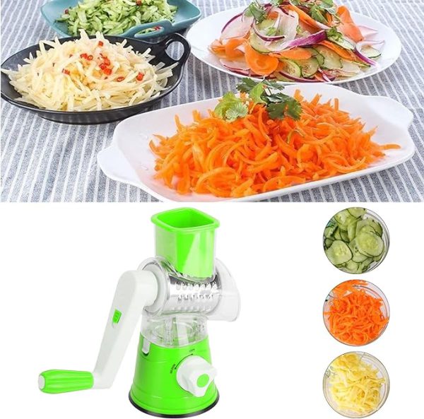 Multi-Function Vegetable Cutter, Slicer & Grater (Random Color)