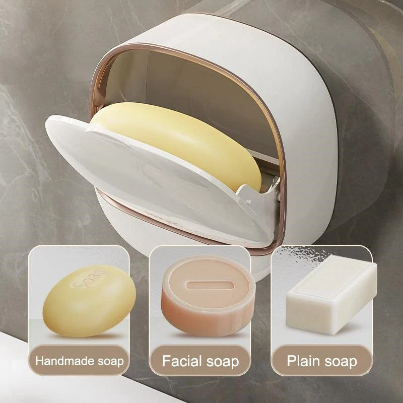 Modern Wall Mounted Soap Holder with Drain Tray