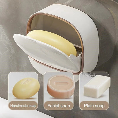 Modern Wall Mounted Soap Holder with Drain Tray