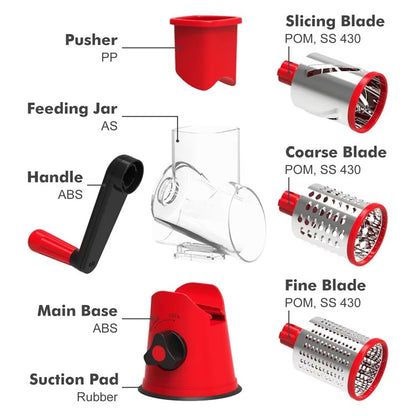Multi-Function Vegetable Cutter, Slicer & Grater (Random Color)