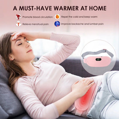 Smart Heating & Massage Belt for Women | Rechargeable & Portable