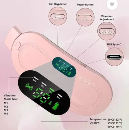 Smart Heating & Massage Belt for Women | Rechargeable & Portable