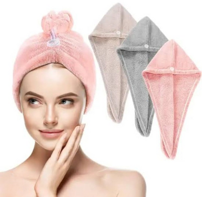 Quick Dry Microfiber Hair Towel Wrap | Soft, Absorbent & Comfortable Towel Cap