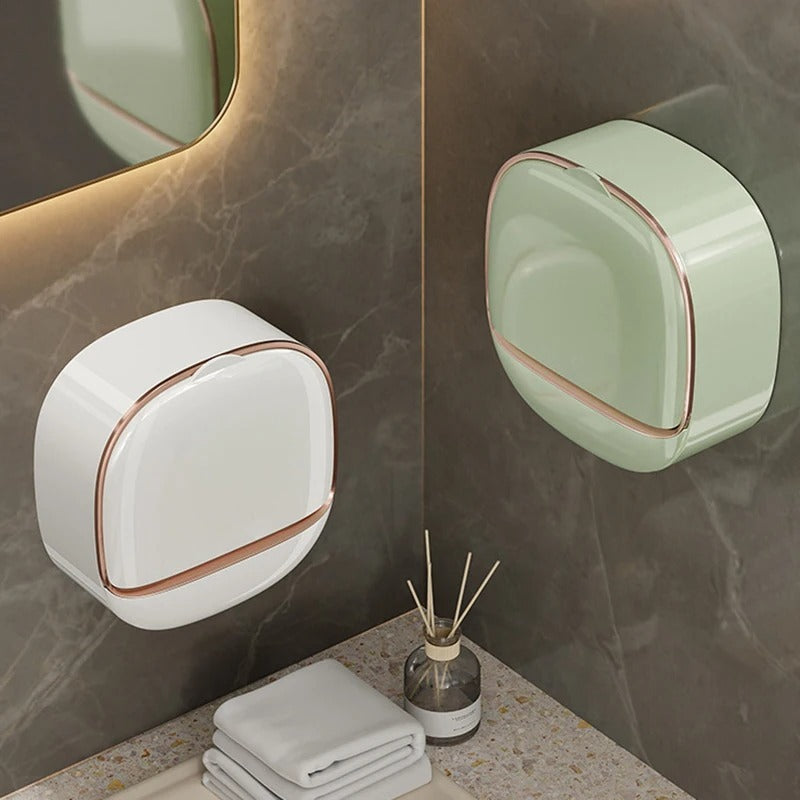 Modern Wall Mounted Soap Holder with Drain Tray